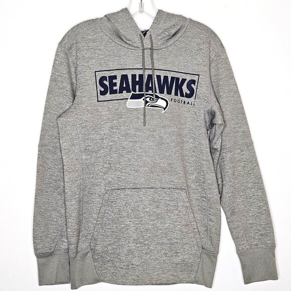 Seattle Seahawks Hoodie Mens Small Nike DriFit Gray Pullover Sweatshirt - Picture 2 of 8